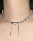 White Moonlight Zircon Niche Designer Collarbone Necklace