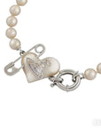 Classic Saturn pearl heart bracelet