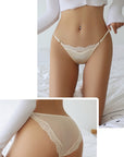 Low-Rise Rhinestone Lace Panties
