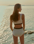 Chanel-Style Bikini Separated Long Sleeve Three-Piece Set