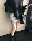 Deluxe Sequin Fringe Skirt