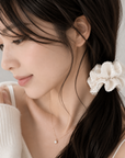 Luxury Korean-Inspired Silk Satin Rhinestone Scrunchie