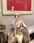 100% Pure Cashmere Oversized Fringe Shawl/Scarf