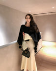 Thick Knit High-Waisted Fishtail Skirt