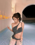 Starlit Sparkle Cut-Out One-Piece Swimsuit