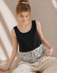 Galaxy Sequin Satin Tank Top