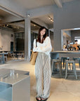 MM6 Striped Wide-Leg Floor-Length Pants