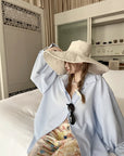Striped Long-Sleeve Shirt + Shorts Set