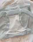 Ice Silk Sexy Lace Pure Desire Mesh Heart Panties (BEIGE)