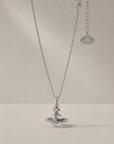 Crystal Saturn Pendant Necklace