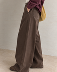 Korean Contrast Stitch Barrel Pants