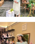 Wheat Elegant Smart Fringed Skirt Half High Waist