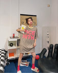 Cotton Leopard Letter Pajama