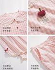 Plus-size cotton Peter collar pajama / lounewear set