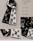 Reversible Cashmere Contrast Letter Scarf