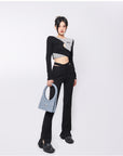 Irregular Color Contrast Ultra Thin Jacket