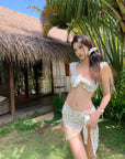 Fresh Floral French Cottage Style Bikini Set – 4 Pieces