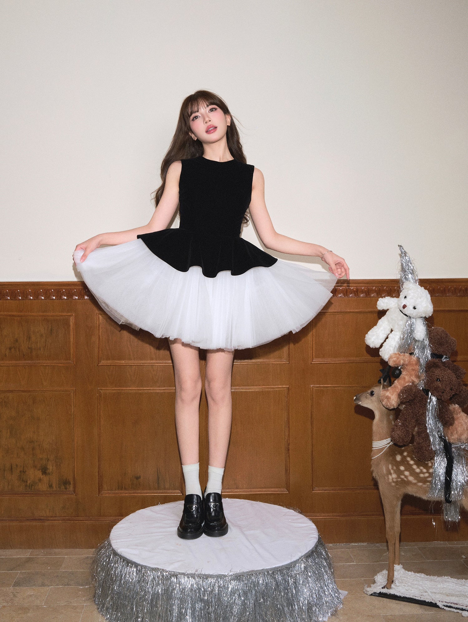 Haute Couture Ballet-Inspired Patchwork Tulle Dress