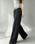 Ultra Draped Loose Straight-Leg “Shaking” Pants