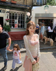 Soft Layered-Style Spliced Camisole Dress