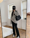 Annual Favorite Upgraded Side-Slit Black Pants