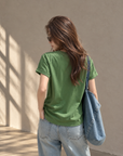 Avocado Green 100% Cotton Vintage Tee
