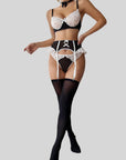 European and American Sexy WIREFREE Lace Lingerie Set (with Stockings)