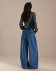 Vintage Double-Pleat Wide-Leg Jeans