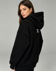 Fleece-Lined Oversized Contrast Hoodie Set
