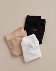 French Luxe Satin Silk Mid-Waist Briefs (3-Pack)
