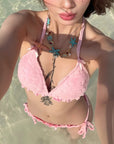 New Pink Bikini 3-Piece Set