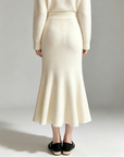 Thick Knit High-Waisted Fishtail Skirt