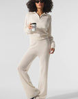 Waffle Knit ALO Wide-Leg Pants