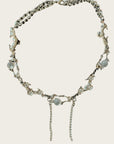 White Moonlight Zircon Niche Designer Collarbone Necklace