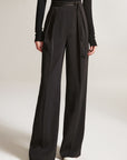 Chinese Style Fringe Straight Leg Not Wide Leg Pants