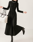 Mock Neck A-Line Dress