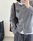 Luxurious Heart Mo&Co Classic Wool Cardigan