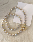 Korean-Inspired Luxury Butterfly Pearl Necklace