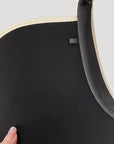Foldable wide-brim open-top sun hat with black coating