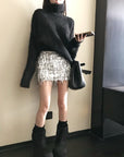 Deluxe Sequin Fringe Skirt