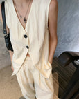 Minimalist Old Money Style Loose Vest
