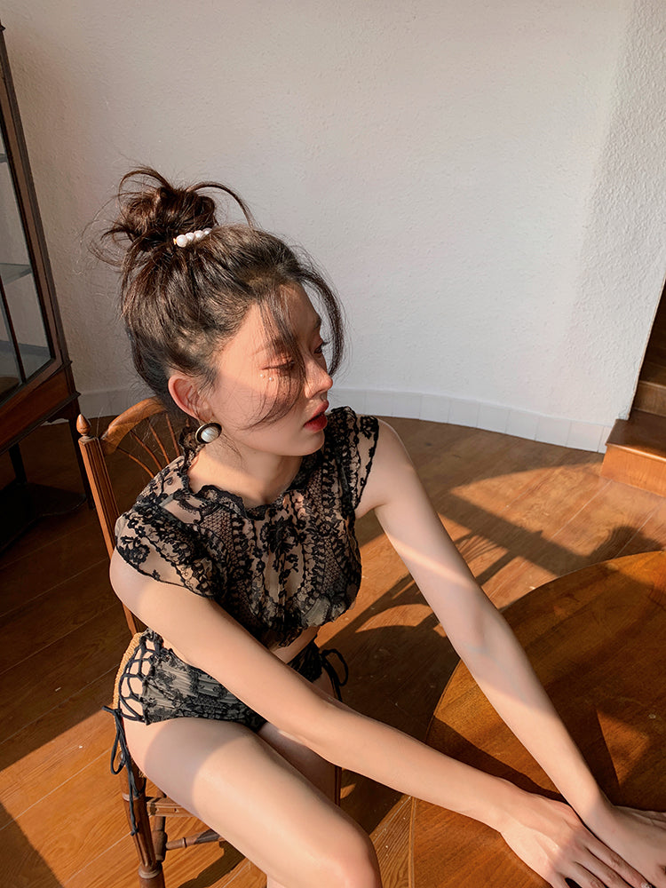 Luxury Sexy Back Embroidered Swimsuit