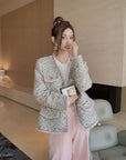 Deluxe Tweed Jacket in Blush Tones