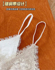 Elegant Eyelash Lace Deep V Camisole