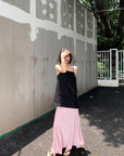 Must-Have Tie-Strap Camisole + Acetate Satin Mermaid Skirt