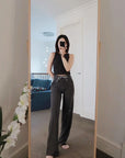 Throwback Still Series of Floor-Length Yoga Casual Sweatpants