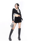 Irregular Color Contrast Ultra Thin Jacket