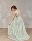 Moonlight Muse Halter Neck Backless Maxi Dress