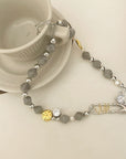 Faux Natural Stone Irregular Design Collarbone Necklace