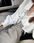 MM6 Striped Wide-Leg Floor-Length Pants